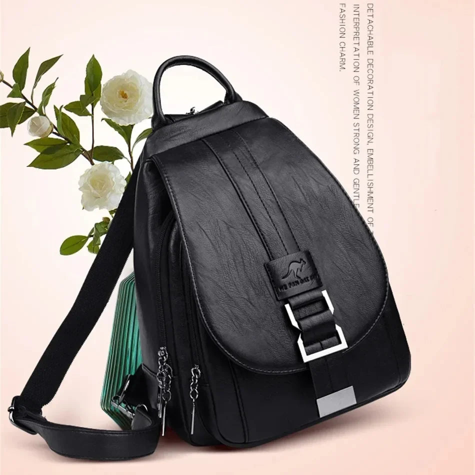Sac à dos femme multifonction en cuir PU