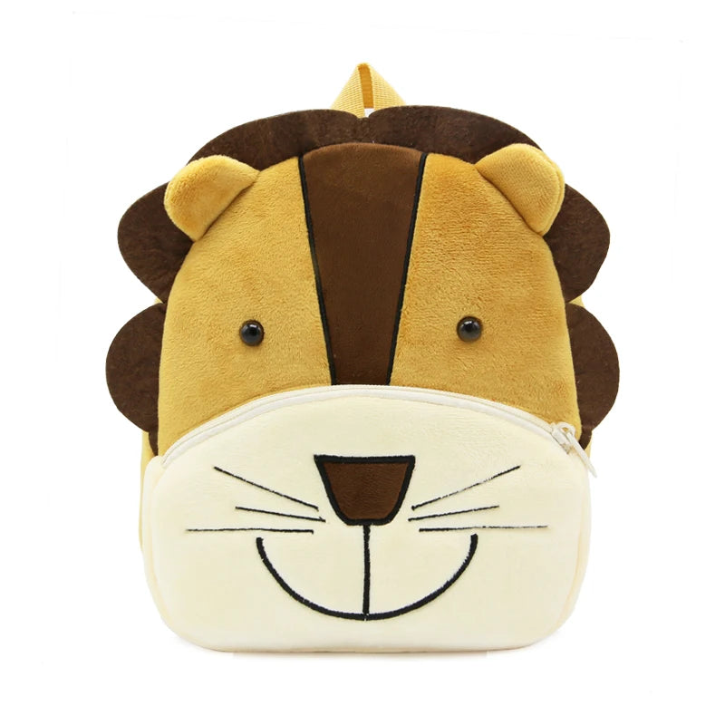 Sac à dos enfant lion en peluche maternelle