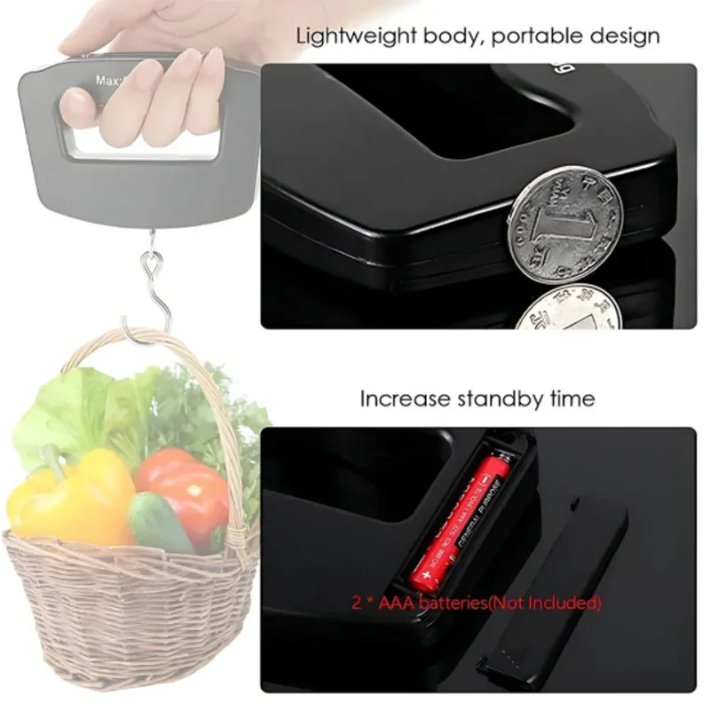 Pèse-Bagage Portable 50 kg avec Poignée Ergonomique