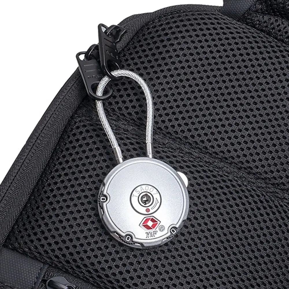 Cadenas TSA Rond 3 Chiffres avec Câble – Sécurité et Style Compact