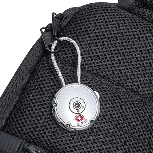 Cadenas TSA Rond 3 Chiffres avec Câble – Sécurité et Style Compact