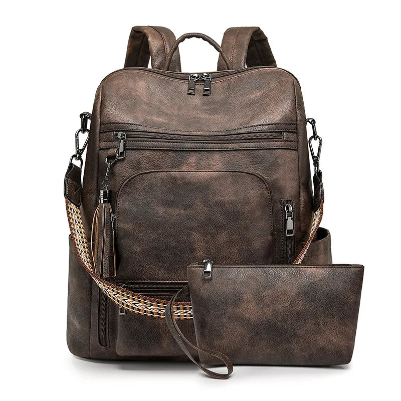 Sac à dos business rétro en cuir PU