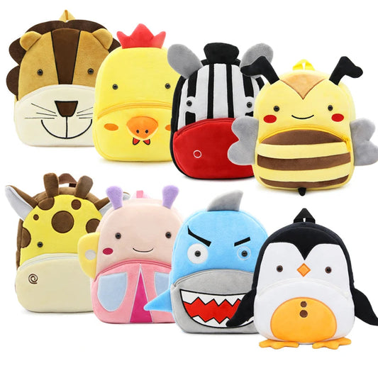 Sac à dos enfant animaux en peluche