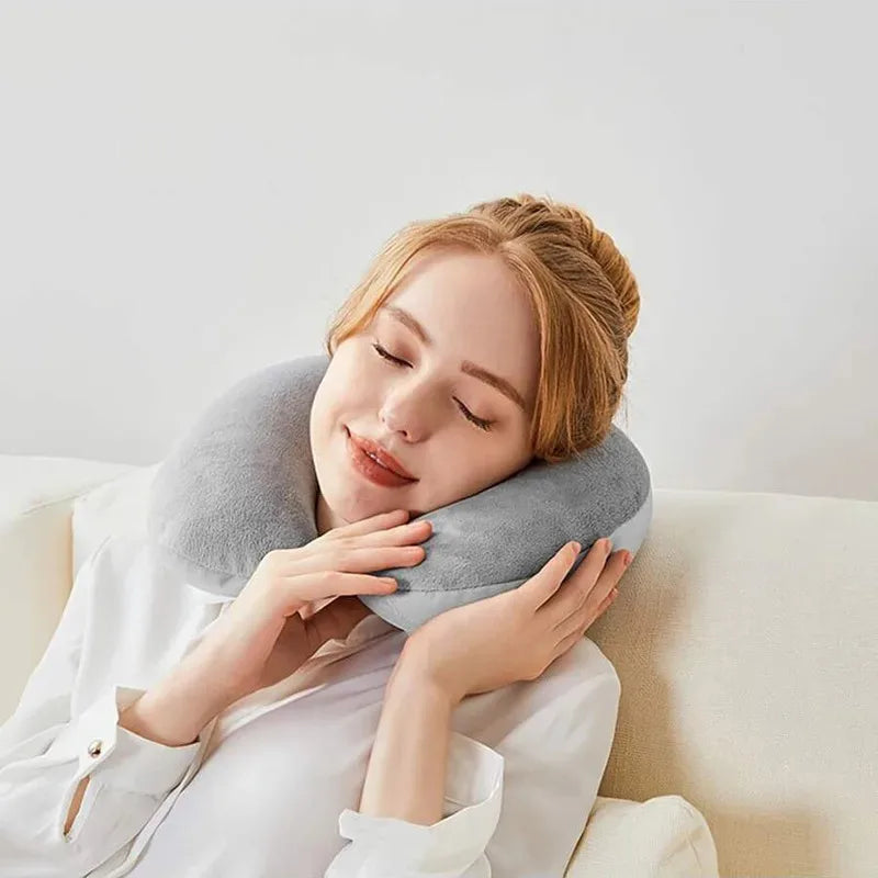 Coussin de voyage en mousse U-Shape avec housse douce et sangle de maintien