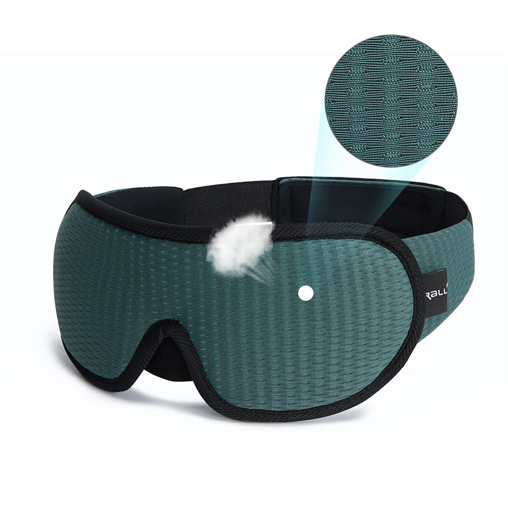 Masque de sommeil 3D en mousse mémoire confort total et blackout intégral