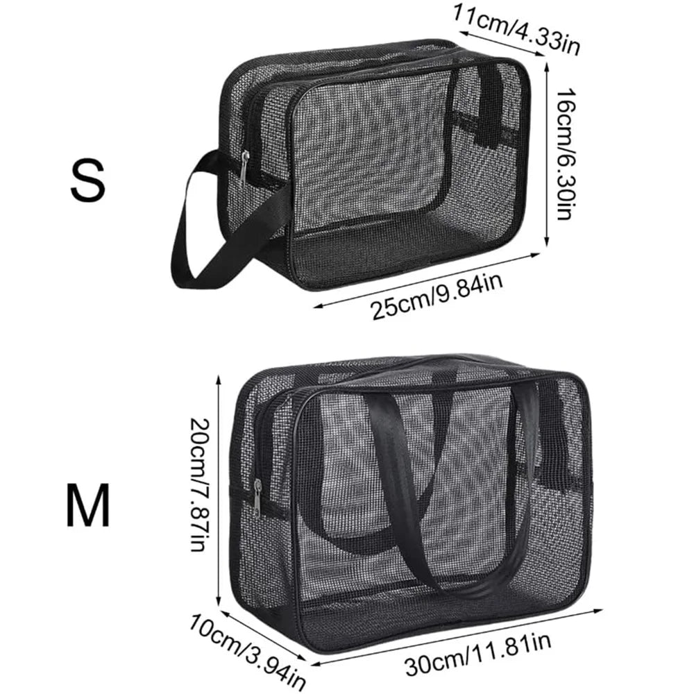 Trousse de Toilette Filet – Grande Capacité & Séchage Rapide