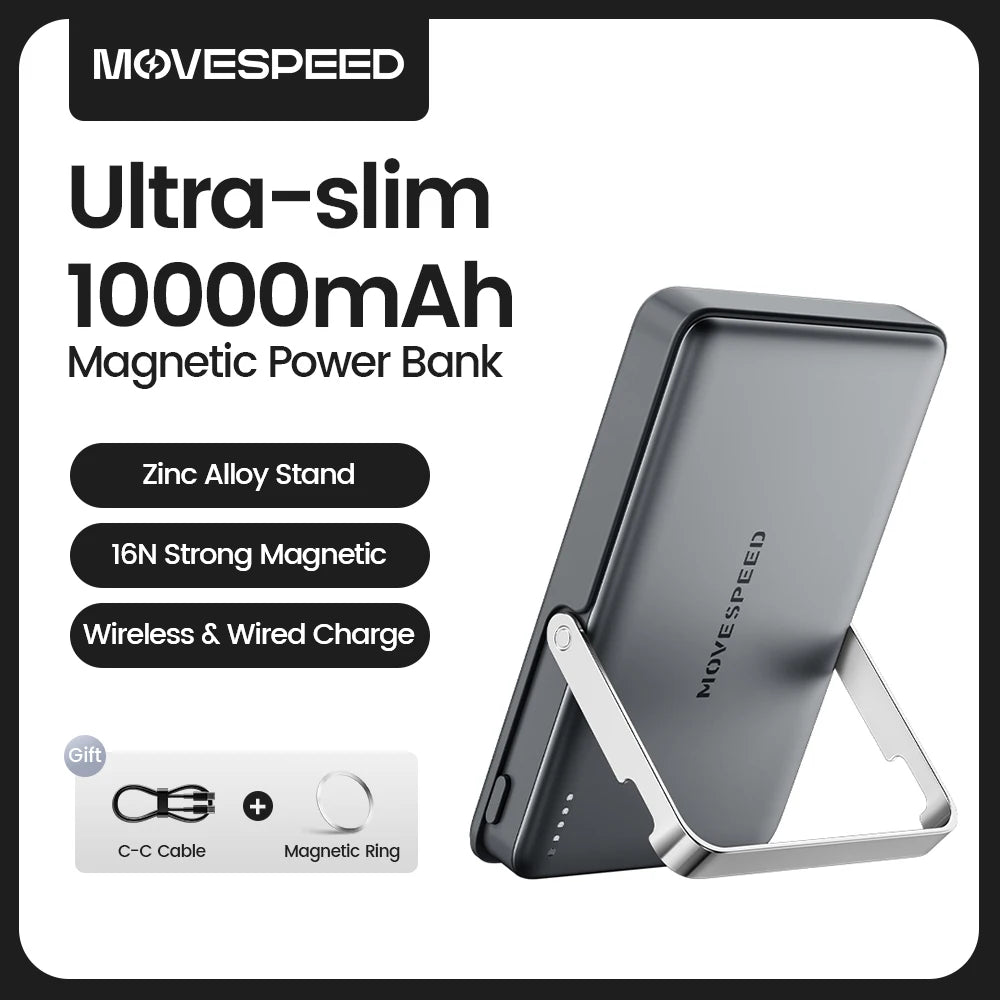 MOVESPEED S10 Slim Magnetic Power Bank 10000mAh