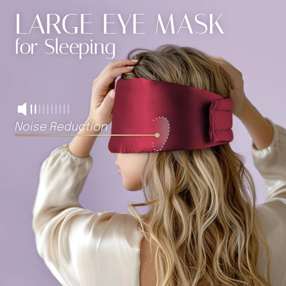 Masque de sommeil en soie ajustable confort absolu