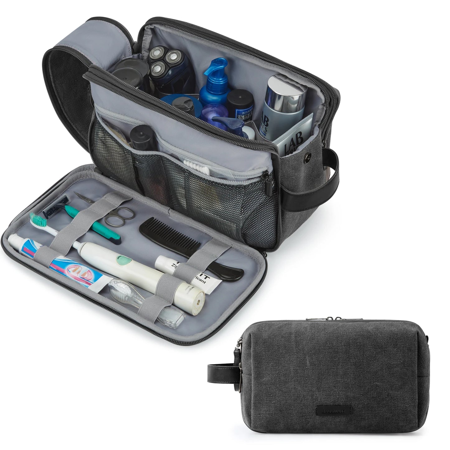 Trousse de toilette en polyester imperméable grande capacité
