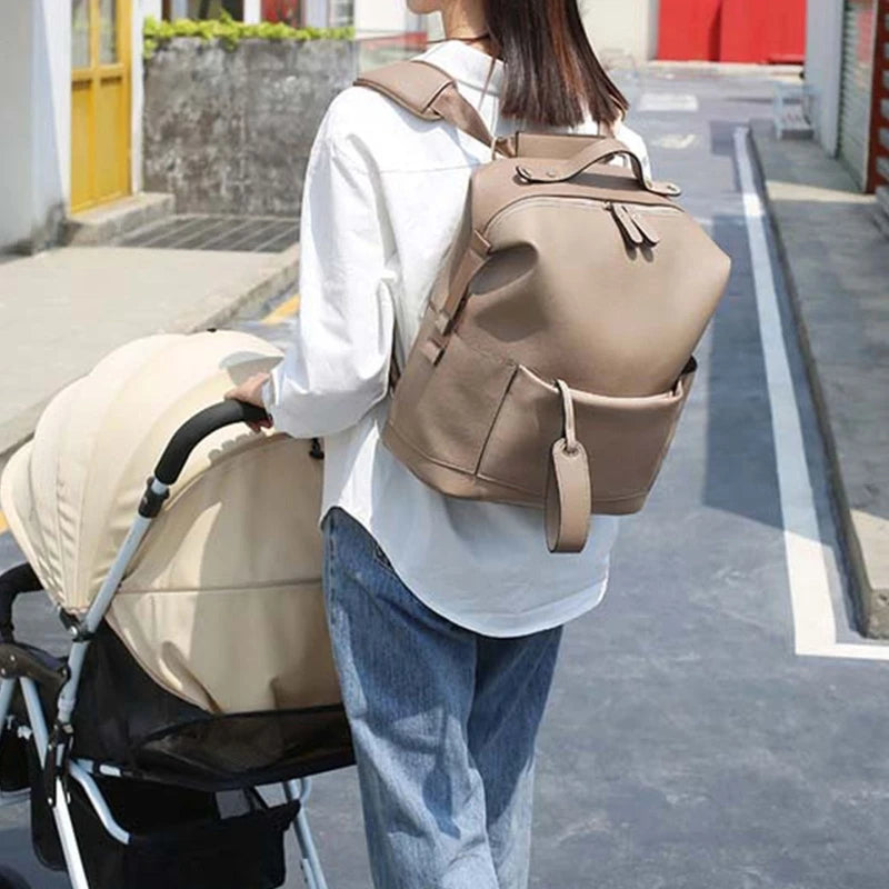 Sac à Langer en Cuir Multifonction Élégant & Pratique
