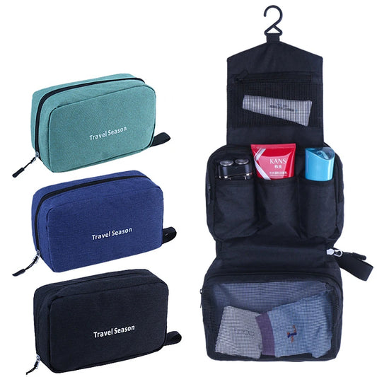 Trousse de toilette suspendue en nylon imperméable compacte