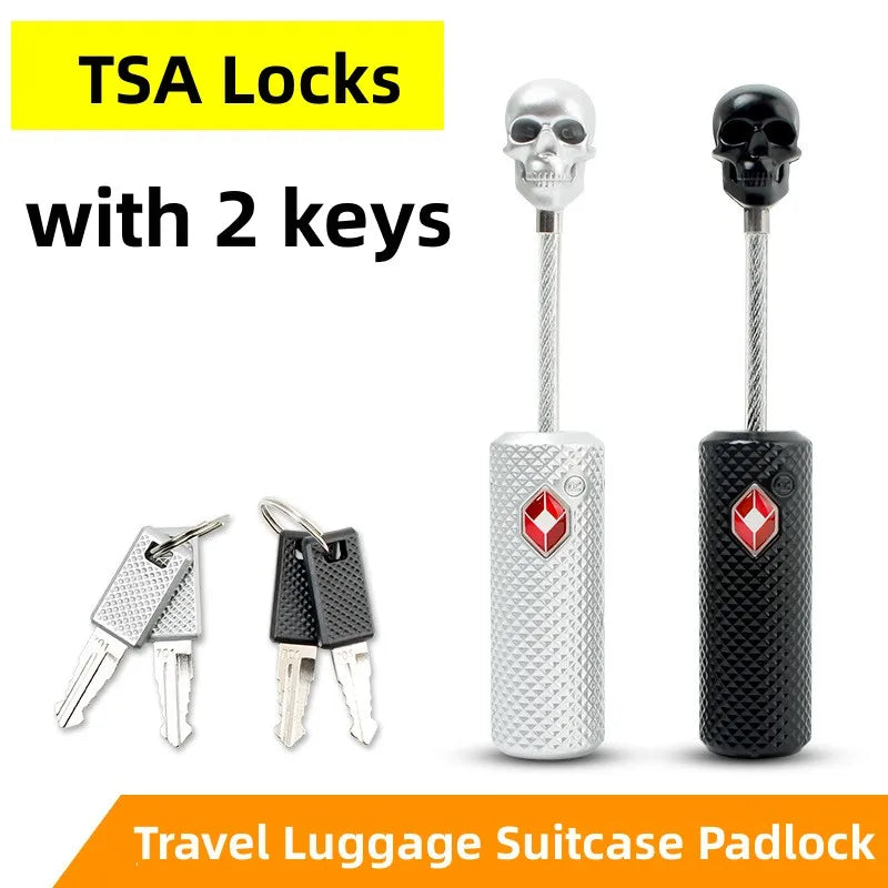 Cadenas TSA Tête de Mort avec Clé – Sécurité et Originalité