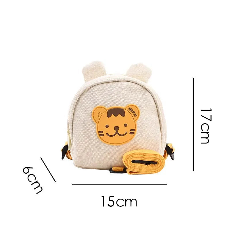 Sac à dos enfant en toile ours et lapin anti perte