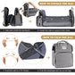 Sac à dos à langer pliable avec lit bébé intégré et poches isothermes – Grande capacité