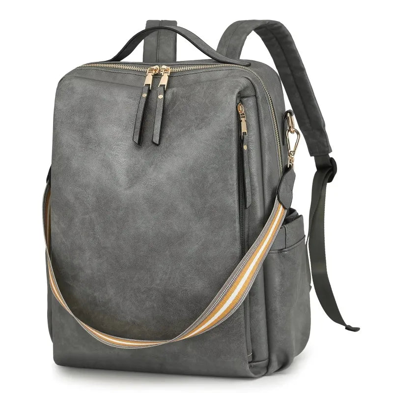 Sac à dos rétro en cuir PU imperméable