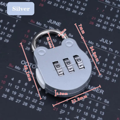 Cadenas à Code 3 Chiffres en Alliage de Zinc, coloris noir