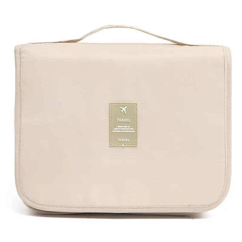 Trousse de Toilette Suspendue en Nylon Imperméable – Multi-compartiments avec Crochet de Voyage