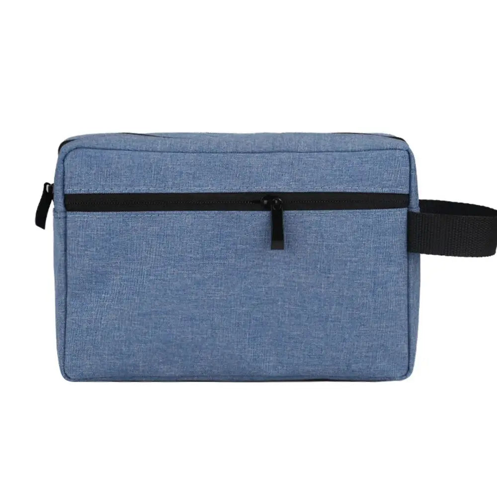 Trousse de Toilette Voyage Canvas 22 cm – Étanche & Poche Frontale