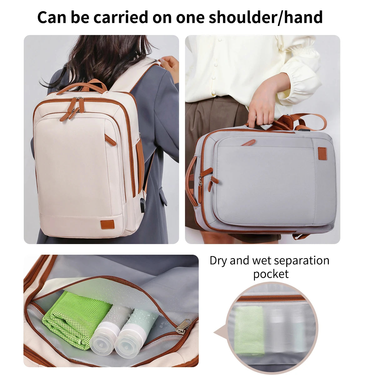 Sac à Dos Unisexe Extensible avec Port USB – Business & Voyages