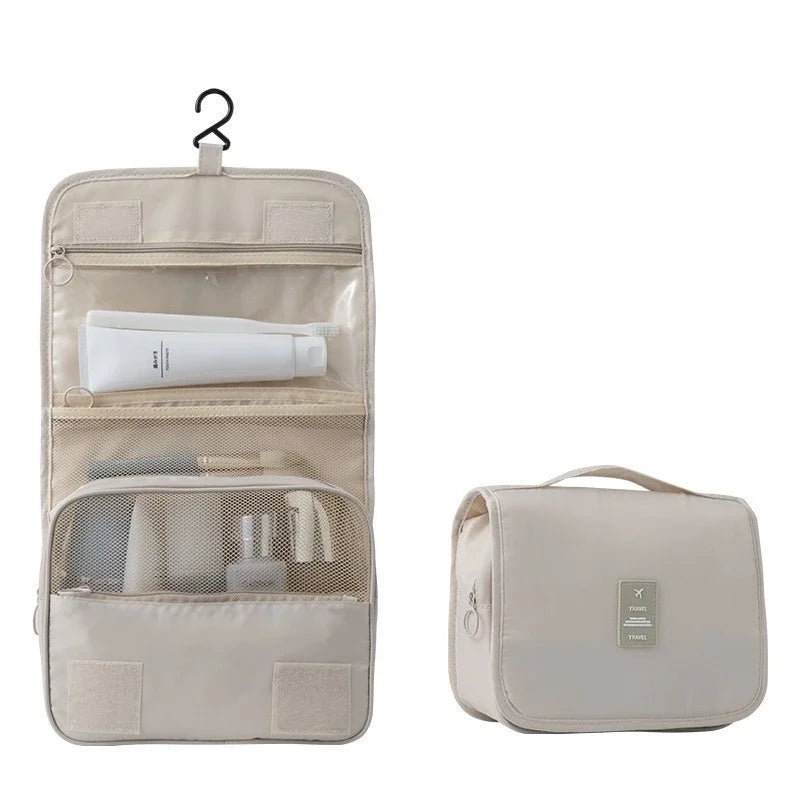 Trousse de Toilette Suspendue en Polyester Imperméable – Multi-compartiments Voyage & Salle de Bain