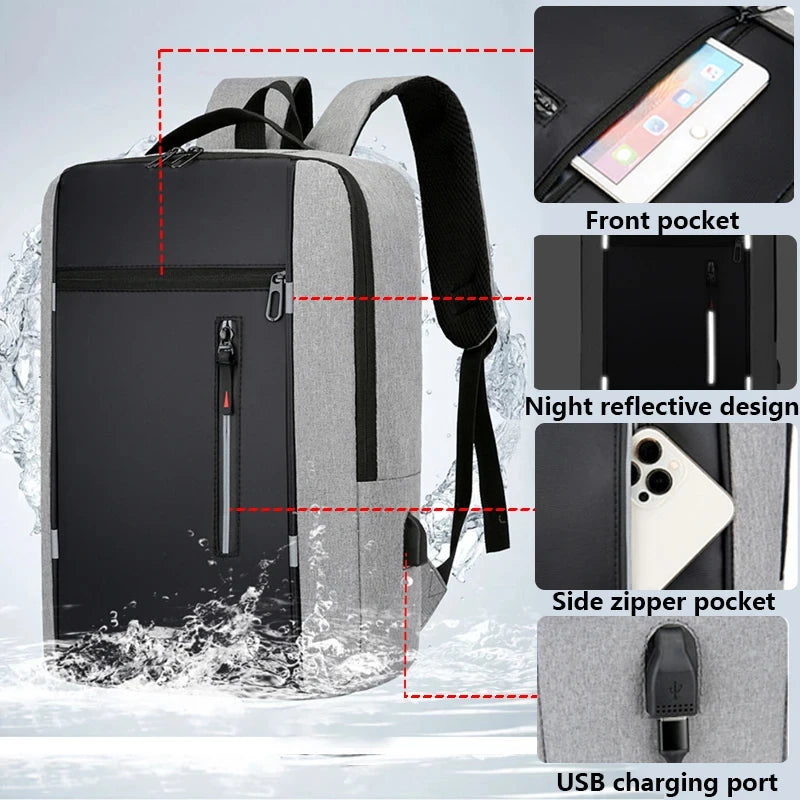 Sac à Dos Ordinateur Imperméable Oxford 15.6" avec Port USB