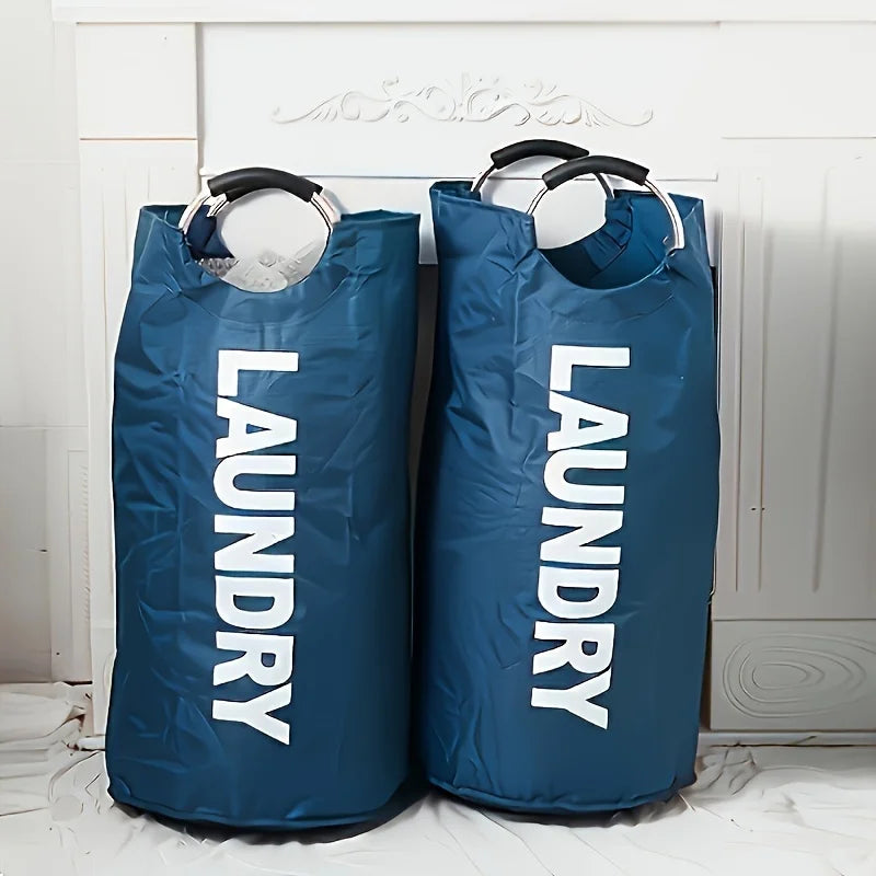 Panier à Linge Pliable en Tissu Oxford 90L avec Poignées