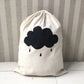 Sac à linge en coton et lin à cordon imprimé