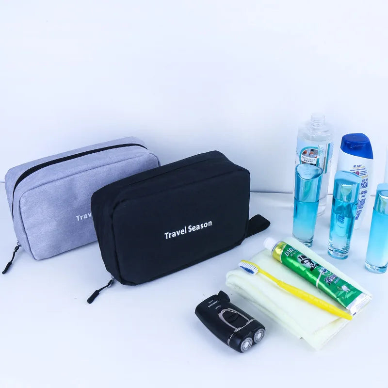 Trousse de toilette suspendue en nylon imperméable compacte
