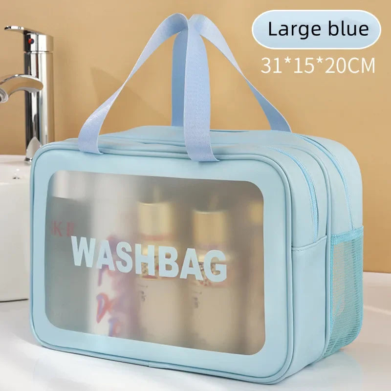 Sac de toilette transparent double compartiment – Voyage & Fitness