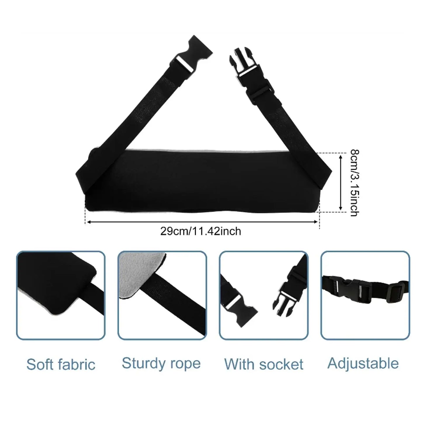 Appui-tête de voyage ajustable en flanelle alternative au coussin classique