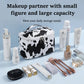 Trousse de Maquillage Imperméable Motif Vache – Organisateur de Voyage avec Poignée