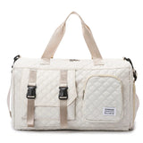 Sac de Sport Femme Matelassé Compartiment Chaussures, coloris bleu foncé