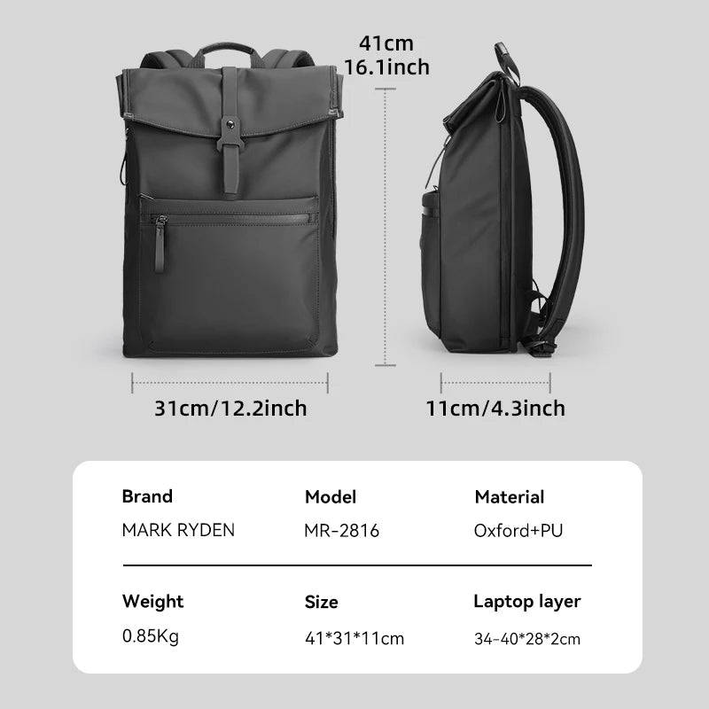 Sac à dos urbain en Oxford et PU imperméable