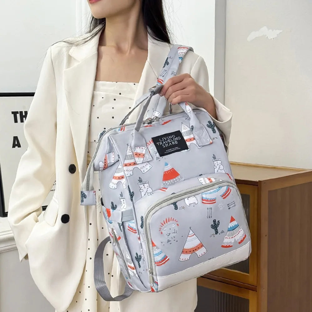 Sac à langer multifonction gris – Design stylé et grande capacité
