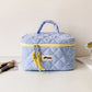 Sac de Rangement Cosmétique à Carreaux – Style Simple et Coloré