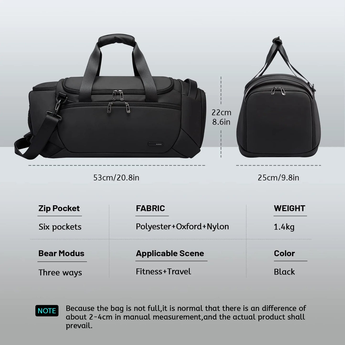 Sac de Sport Homme 30L Compartiment Chaussures