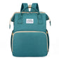 Sac à dos à langer pliable avec lit bébé intégré et poches isothermes – Grande capacité