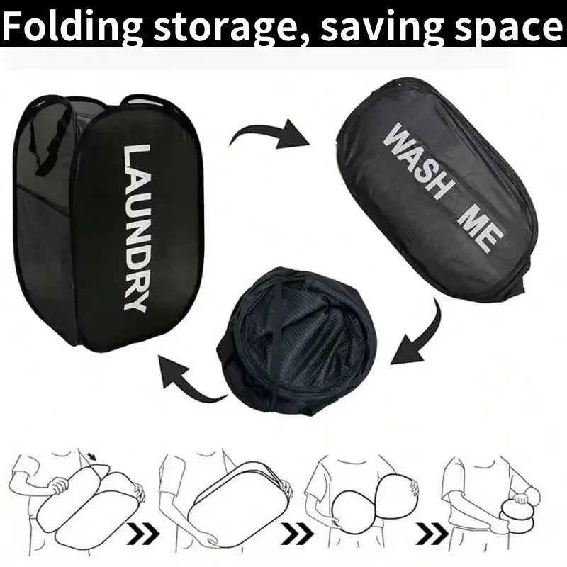 Panier à Linge Pliable en Maille Respirante - Grande Capacité
