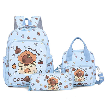 Set 3 pièces Sac à dos enfant Capybara