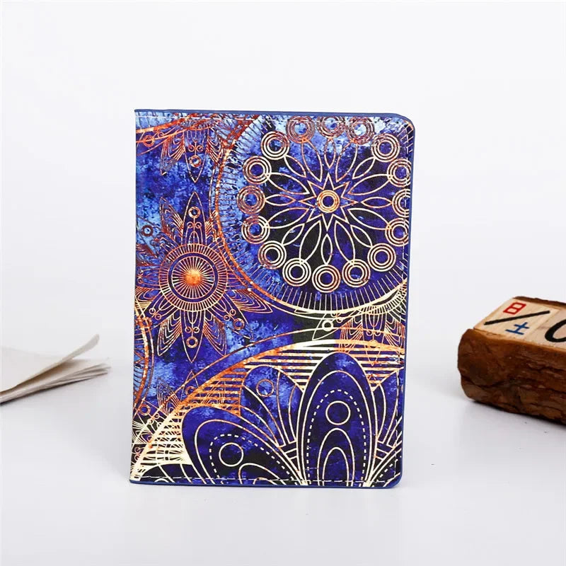 Porte-Passeport en Cuir PU Léger Motif Art