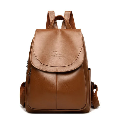 Sac à dos femme grande capacité en cuir PU