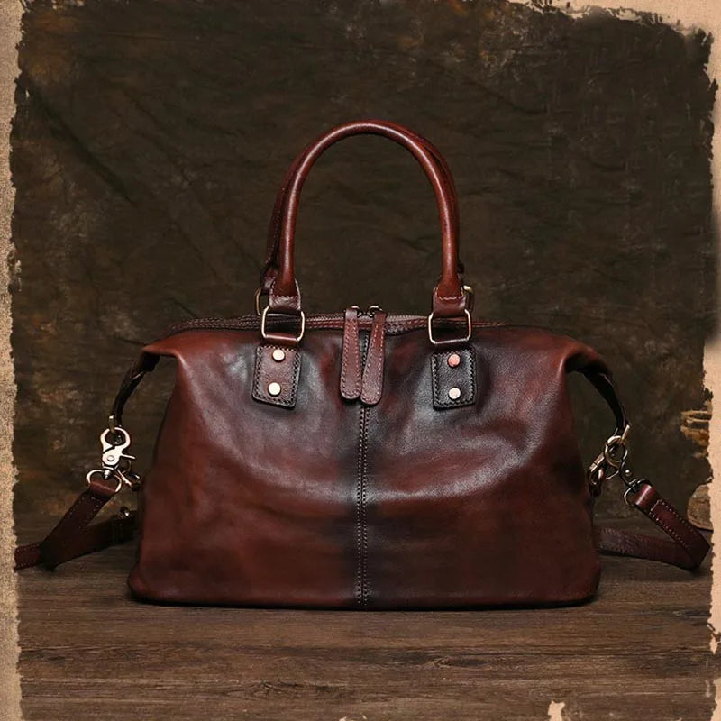Petit Sac de Voyage en Cuir Véritable