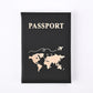Étui Passeport PU Cuir Motif Monde – Protection Élégante Voyage