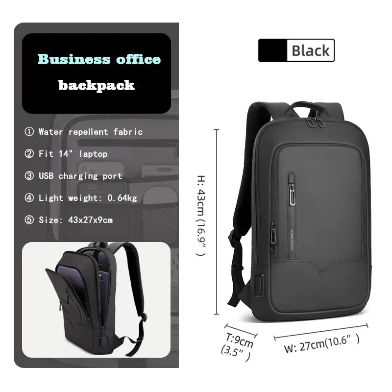Sac à Dos Business HK – 15.6" Étanche avec Port USB