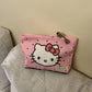Trousse de toilette enfant Hello Kitty en toile rose