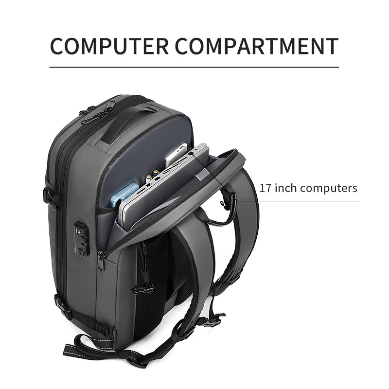 Sac à Dos de Voyage Compression XXL 17’’ – Oxford Imperméable