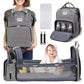 Sac à dos à langer pliable avec lit bébé intégré et poches isothermes – Grande capacité