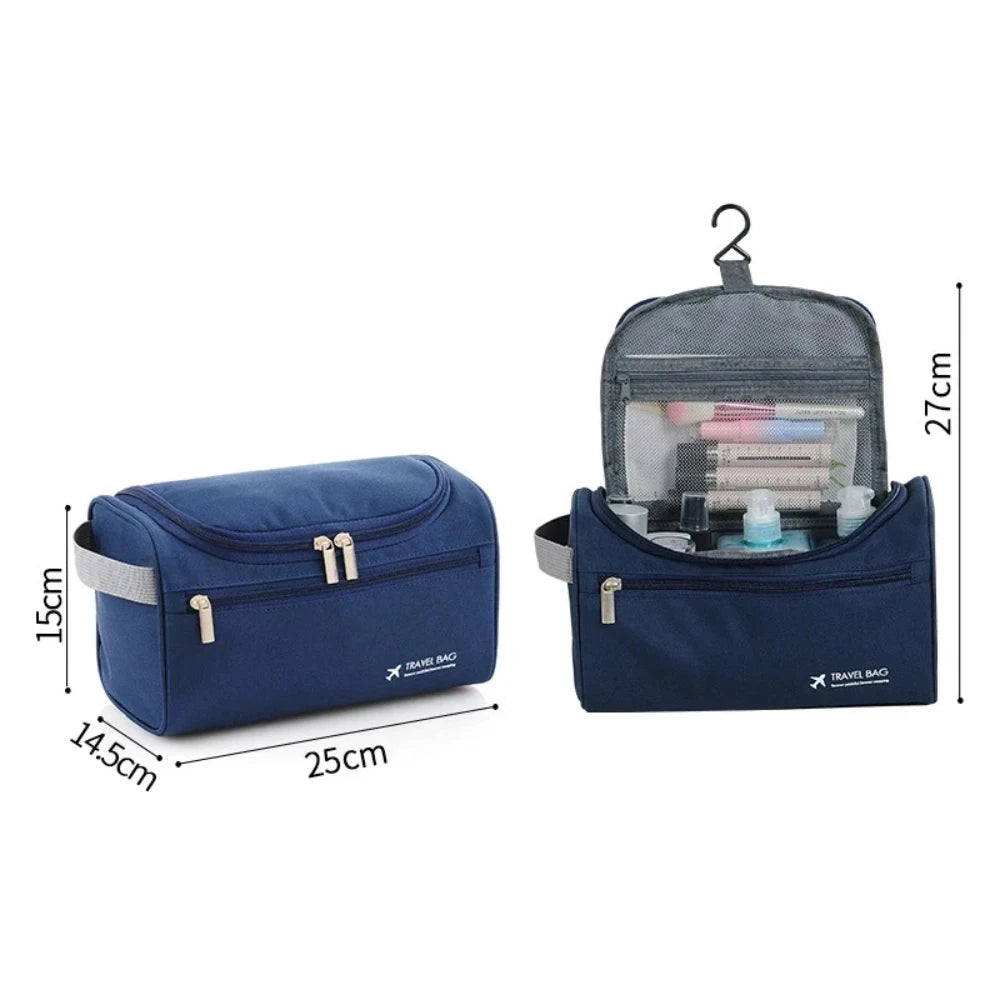 Trousse de toilette suspendue en toile imperméable avec crochet