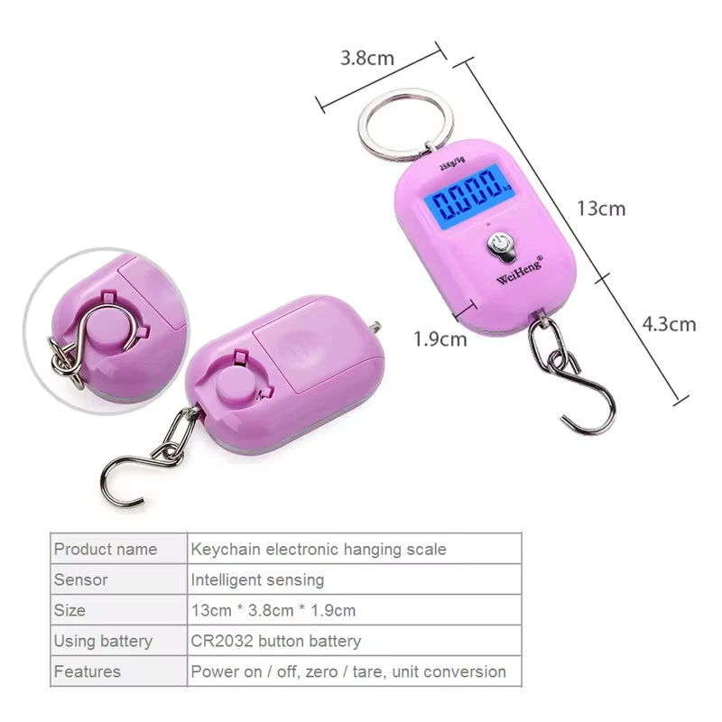 Mini Pèse-Bagage Porte-Clés 25 kg