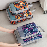 Set de 4 cubes de rangement compressibles imprimés en polyester pour valise, polyester